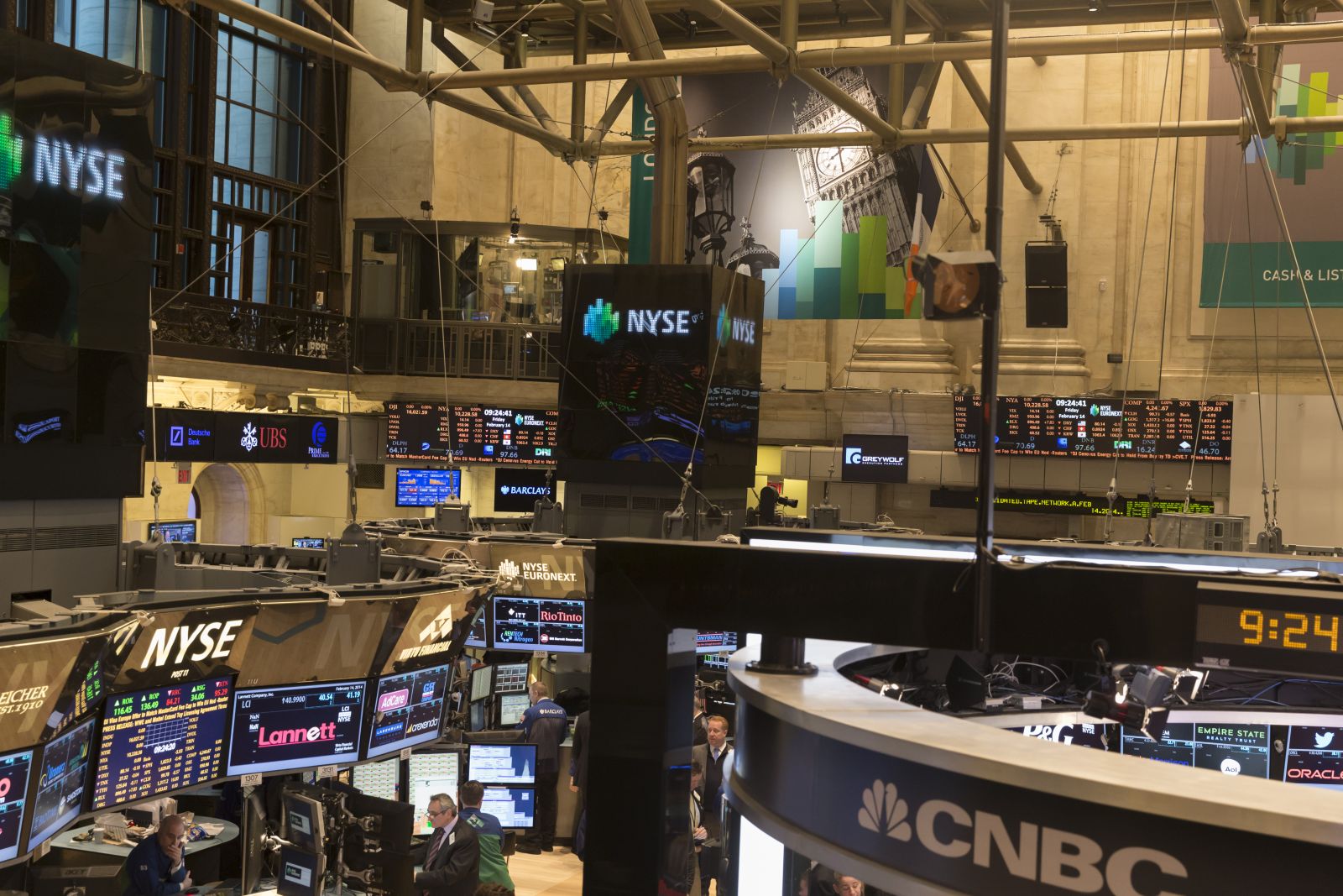 Wall Street - View of the trading floor of New York Stock Exchange by Lev Radin via Shutterstock